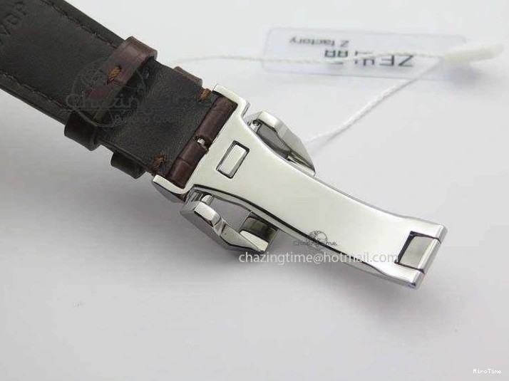 MIROTIME 0721 Supportive Portuguese Chrono IW371431 ZF 1:1 Best Edition Gray Dial On Brown Leather Strap A79350 (Slim Movement) 7261